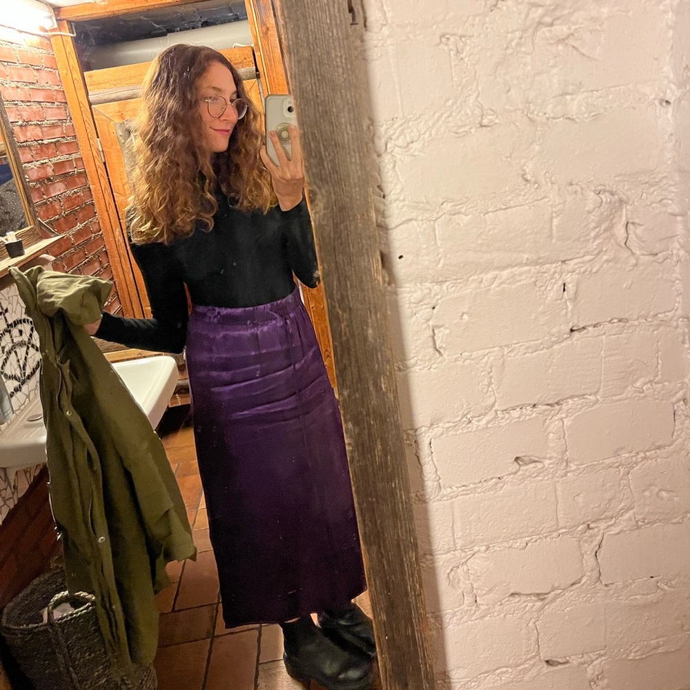 Purple maxi skirt